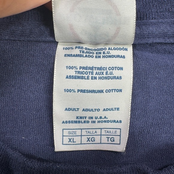 NFL Super Bowl XLII Delta Mens XL Navy Blue Patriots Giants Arizona 2008 Tee - Picture 2 of 6